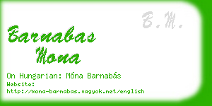 barnabas mona business card