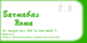 barnabas mona business card